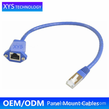 XYS TECH Shenzhen Factory RJ45 male to female Extension Cat5e panel mount/